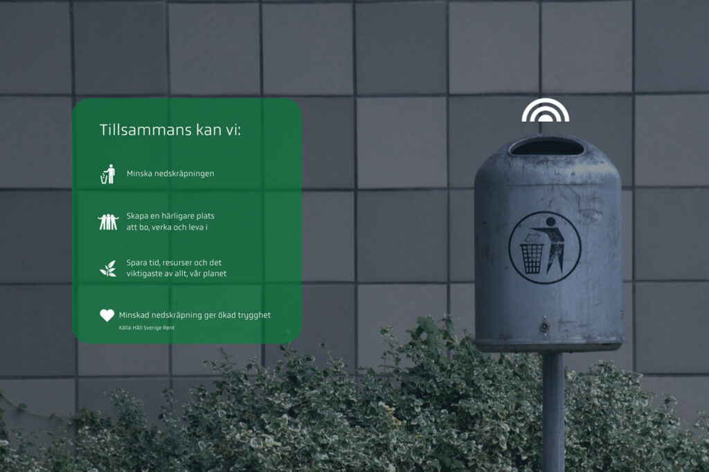 Uppkopplade sopkorgar ger minskad nedskräpning och effektivare tömningar